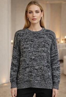 360 Cashmere Women's Small Cashmere Wool Blend Sweater Minimalist High Low Hem